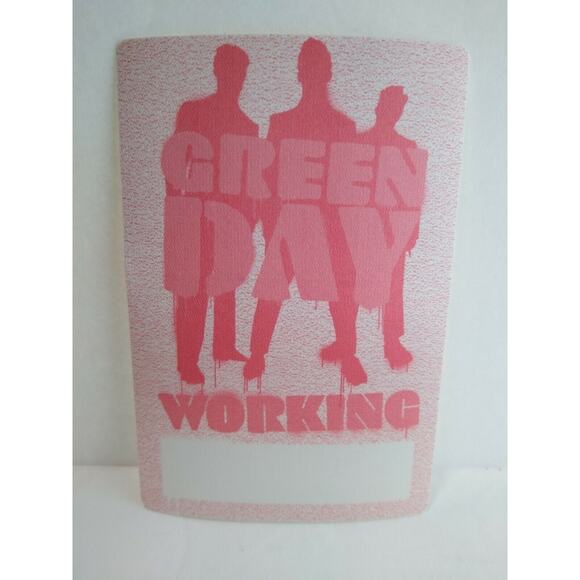 Green Day Vintage Backstage Pass Original Punk Rock New Wave 2002 Tour Pink Red - Picture 2 of 2